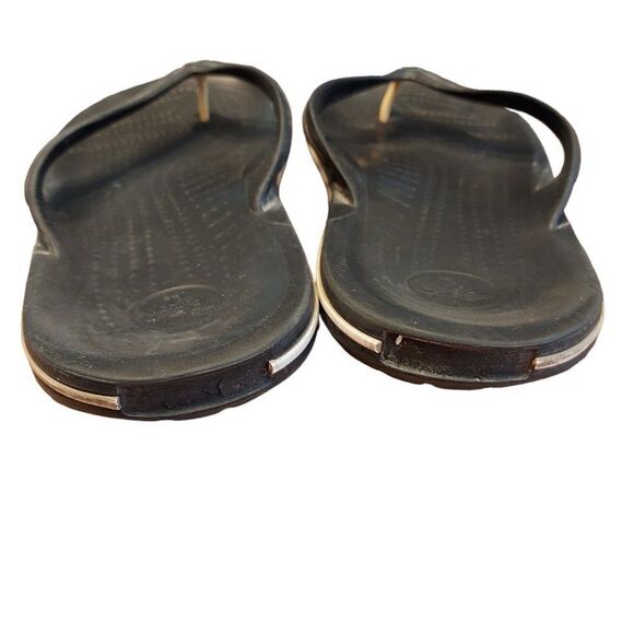Crocs Black flip-flops size 6  9 1/2 inches from toe to heel VGC - Picture 8 of 8